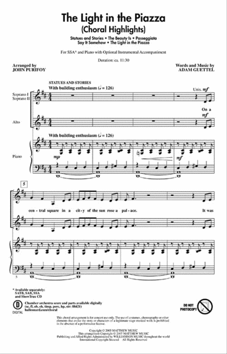 The Light in the Piazza SSA scores gallery preview page 2