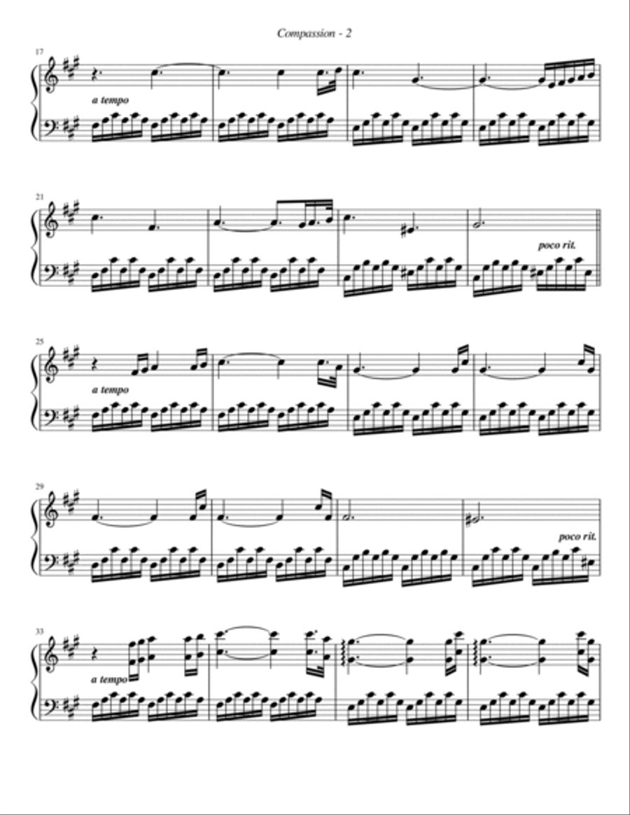 Compassion Compassion Piano Solo scores gallery preview page 2