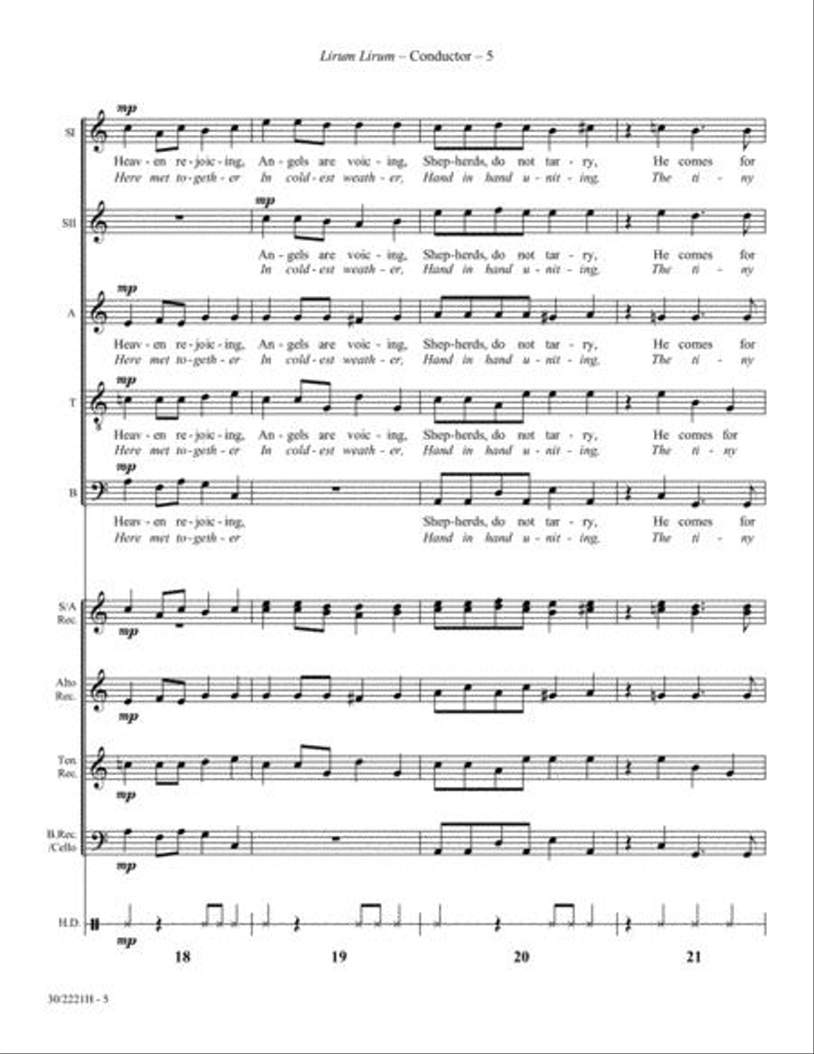 Lirum Lirum - Instrumental Concert Score and Parts Set of Parts scores gallery preview page 5