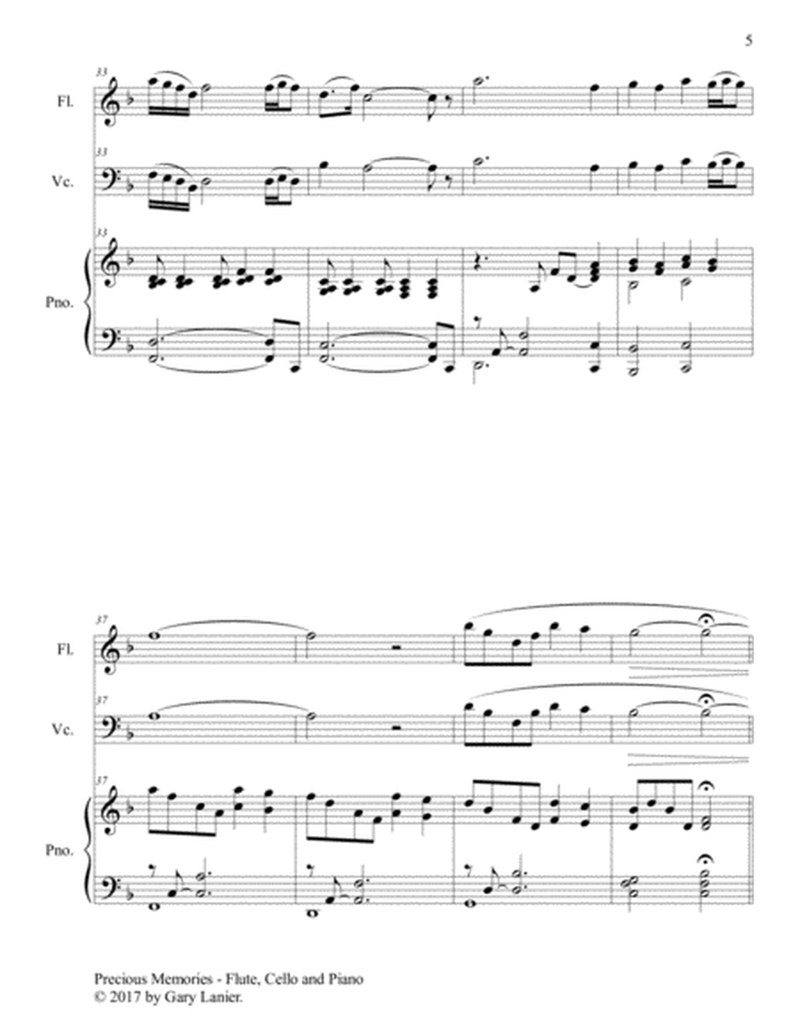 Precious Memories (Trio - Flute, Cello & Piano with Score/Part) image number null