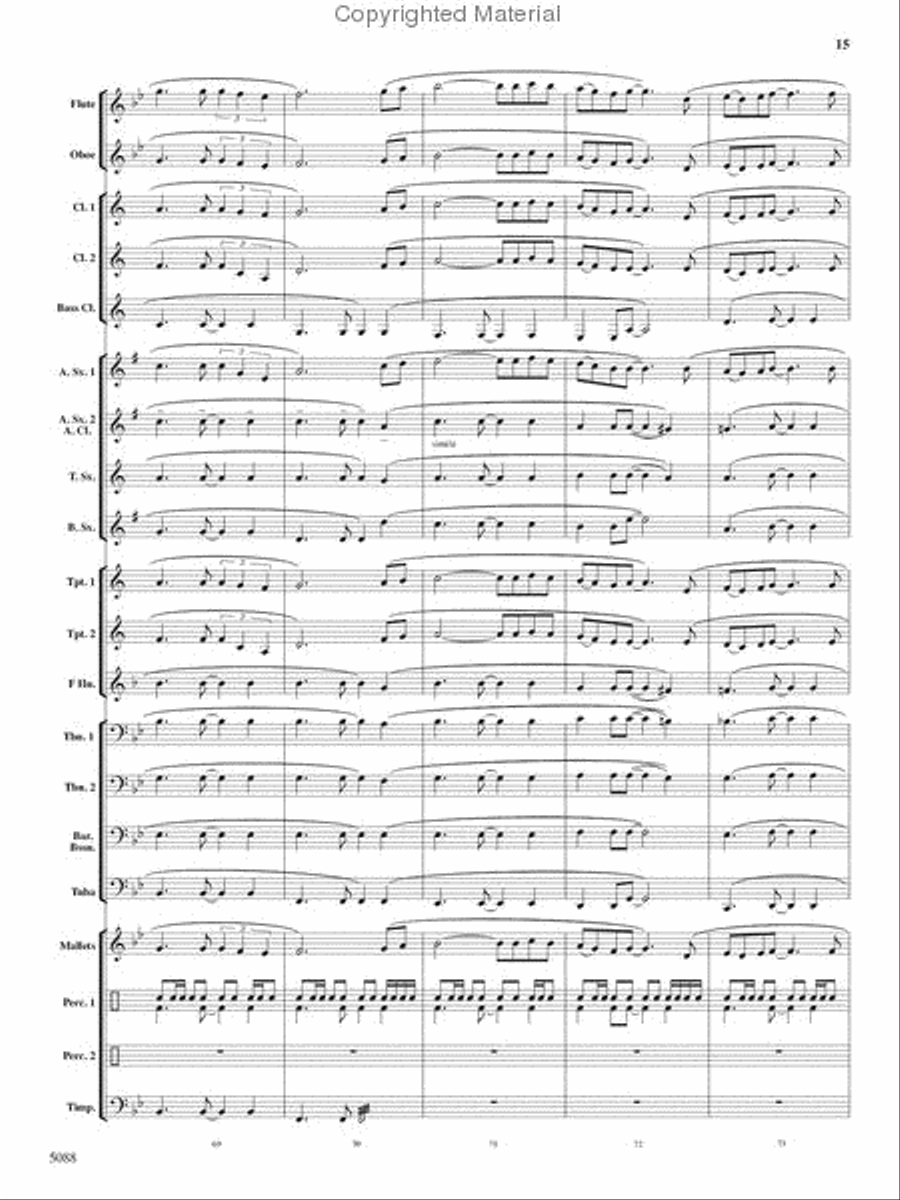 Stone Mountain Fantasy Stone Mountain Fantasy Concert Band scores gallery preview page 15