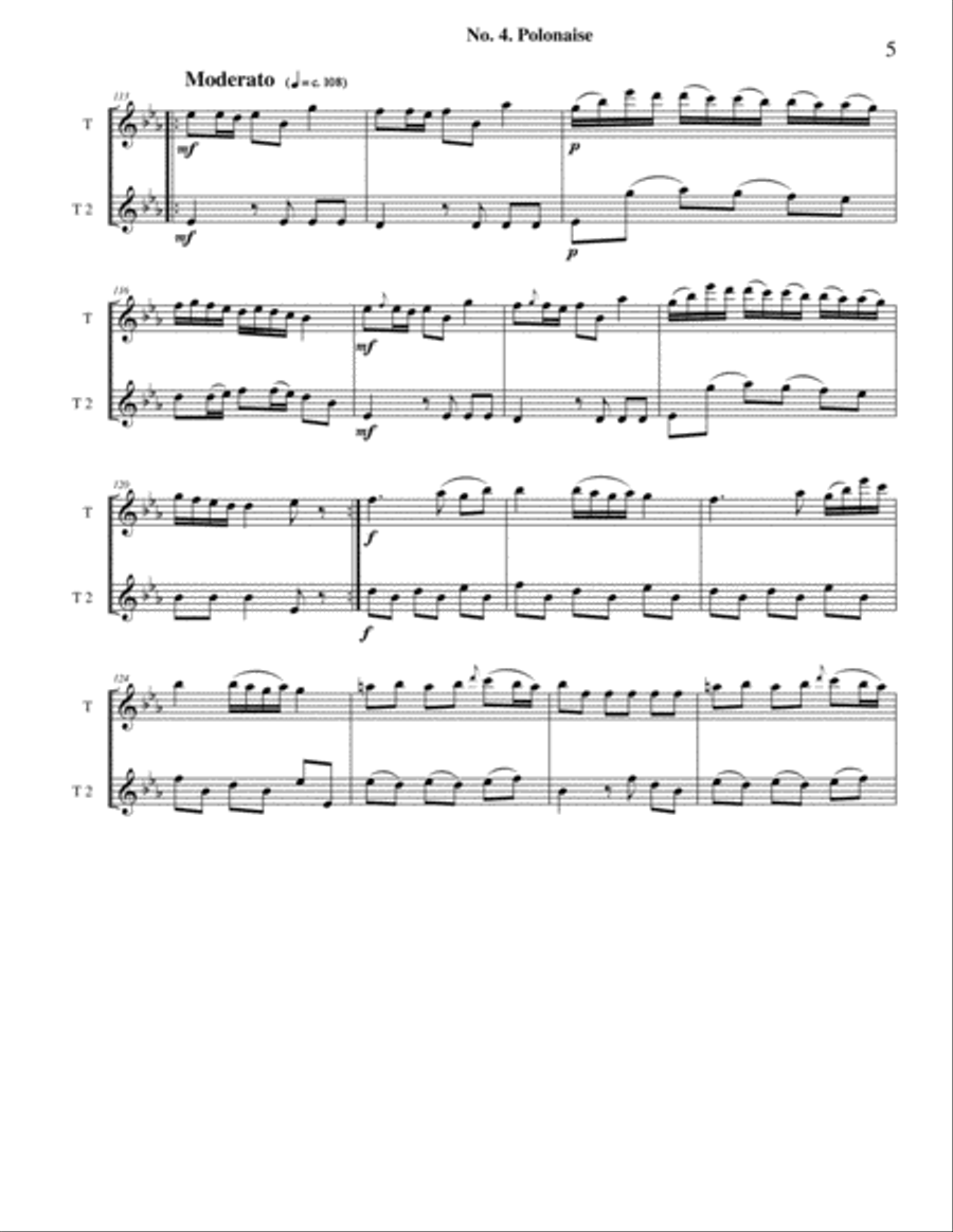 Twelve Duets for Tenor Sax Woodwind Duet scores gallery preview page 5