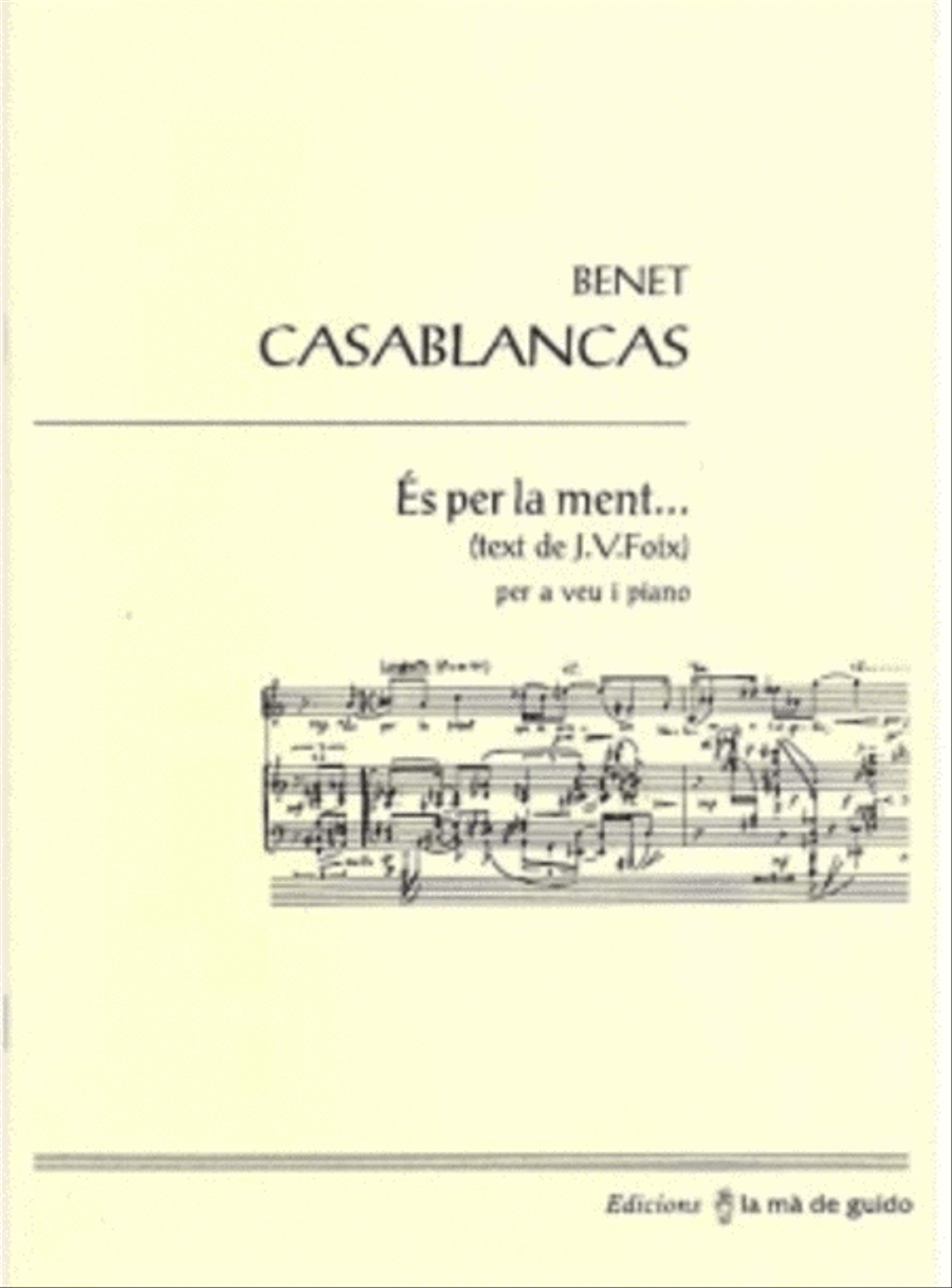 Es per la ment... Voice Solo scores gallery preview page 1