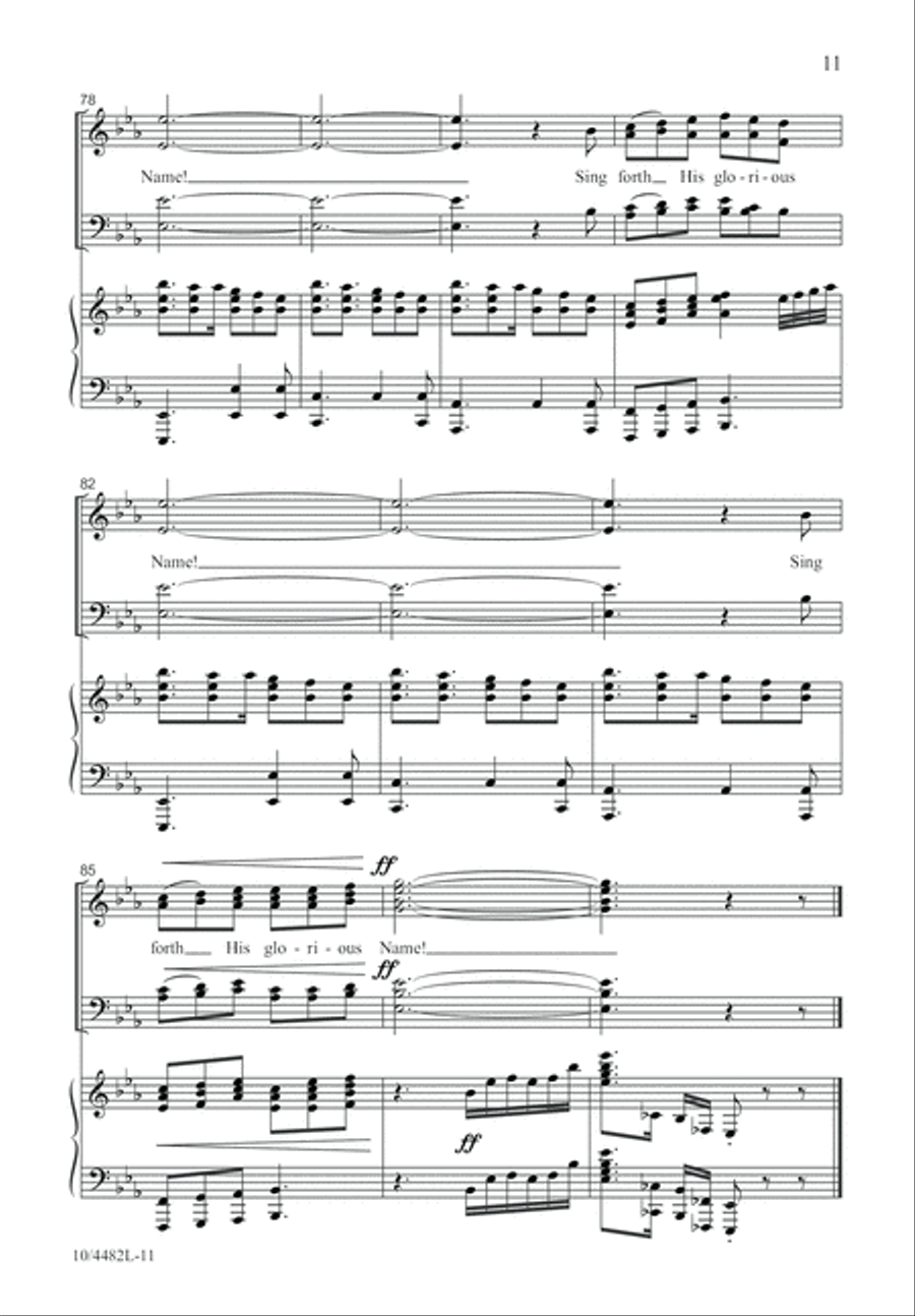 Sing Forth His Glorious Name 4-Part scores gallery preview page 12