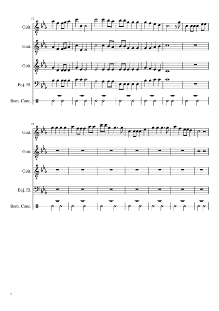 The Wellerman The Wellerman Guitar Ensemble scores gallery preview page 2