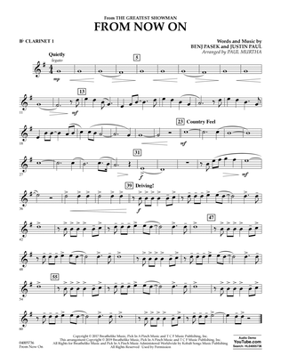 Book cover for From Now On (from The Greatest Showman) (arr. Paul Murtha) - Bb Clarinet 1
