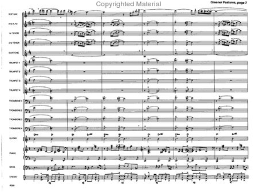 Greener Pastures Greener Pastures Jazz Ensemble scores gallery preview page 8