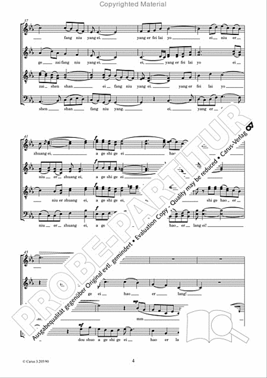 Water Flowing in the Brook (Xiao he tang shui) SSAATTBB scores gallery preview page 5
