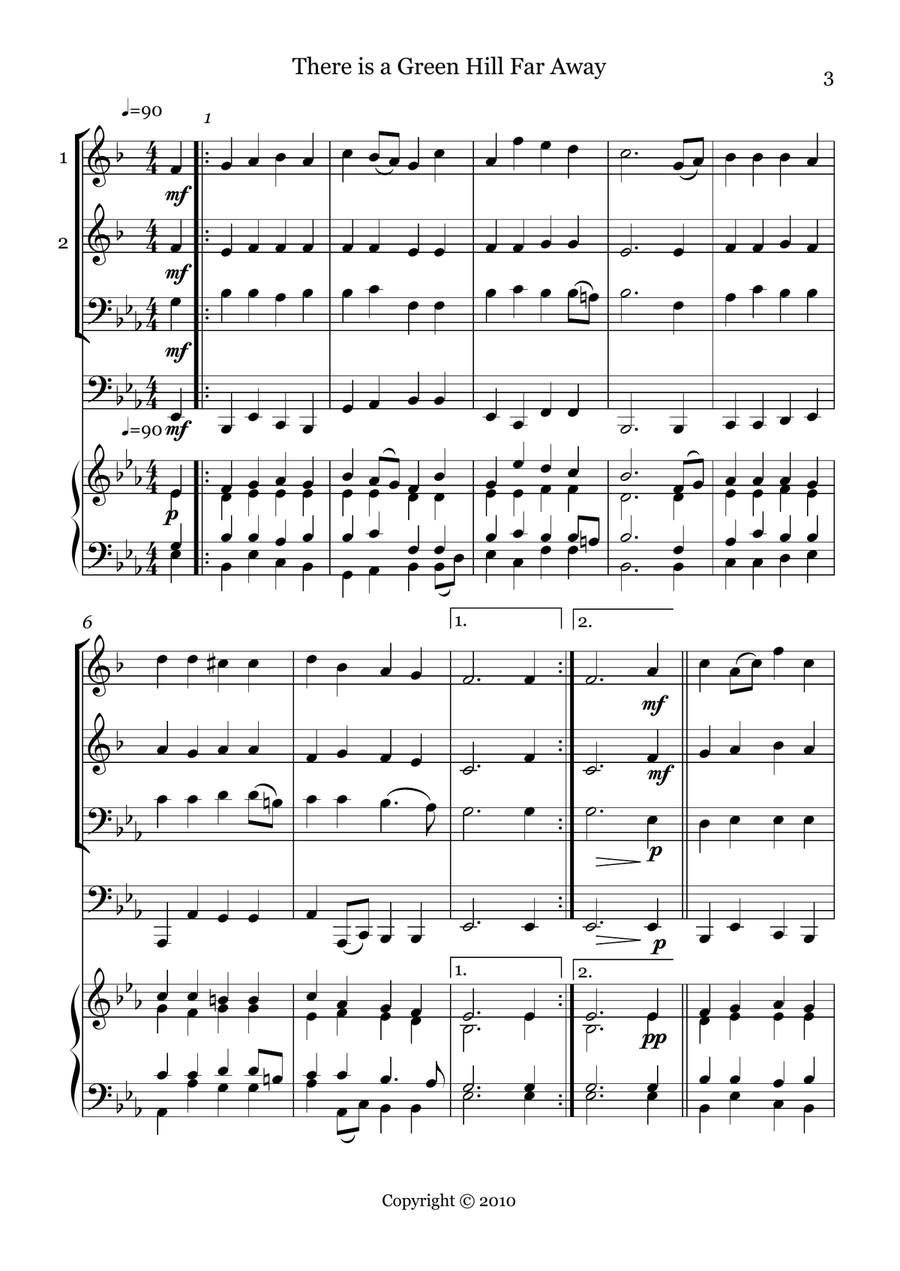 10 Easter Hymns Brass Quartets Brass Quartet scores gallery preview page 3