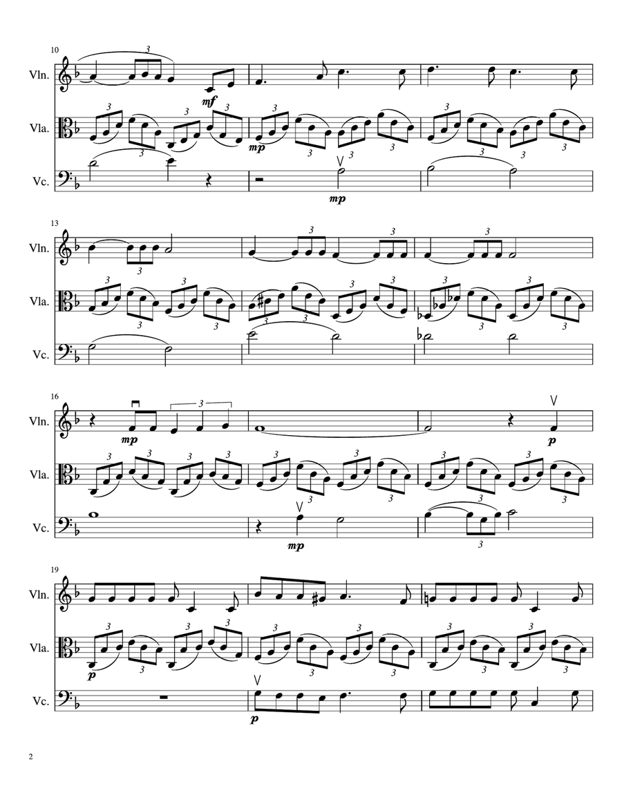 What A Wonderful World String Trio scores gallery preview page 3