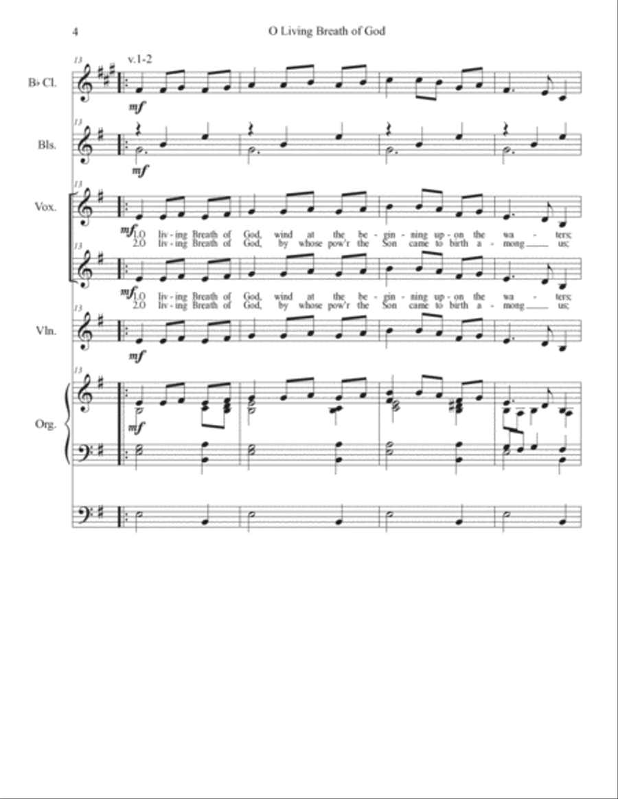 O Living Breath of God Unison Choir scores gallery preview page 4