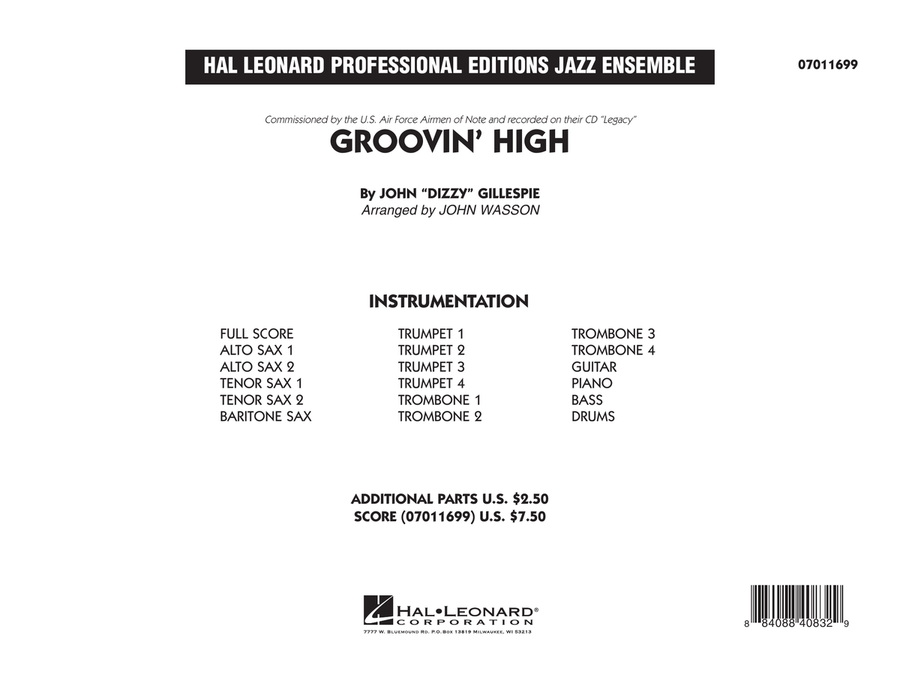 Groovin' High - Conductor Score (Full Score)