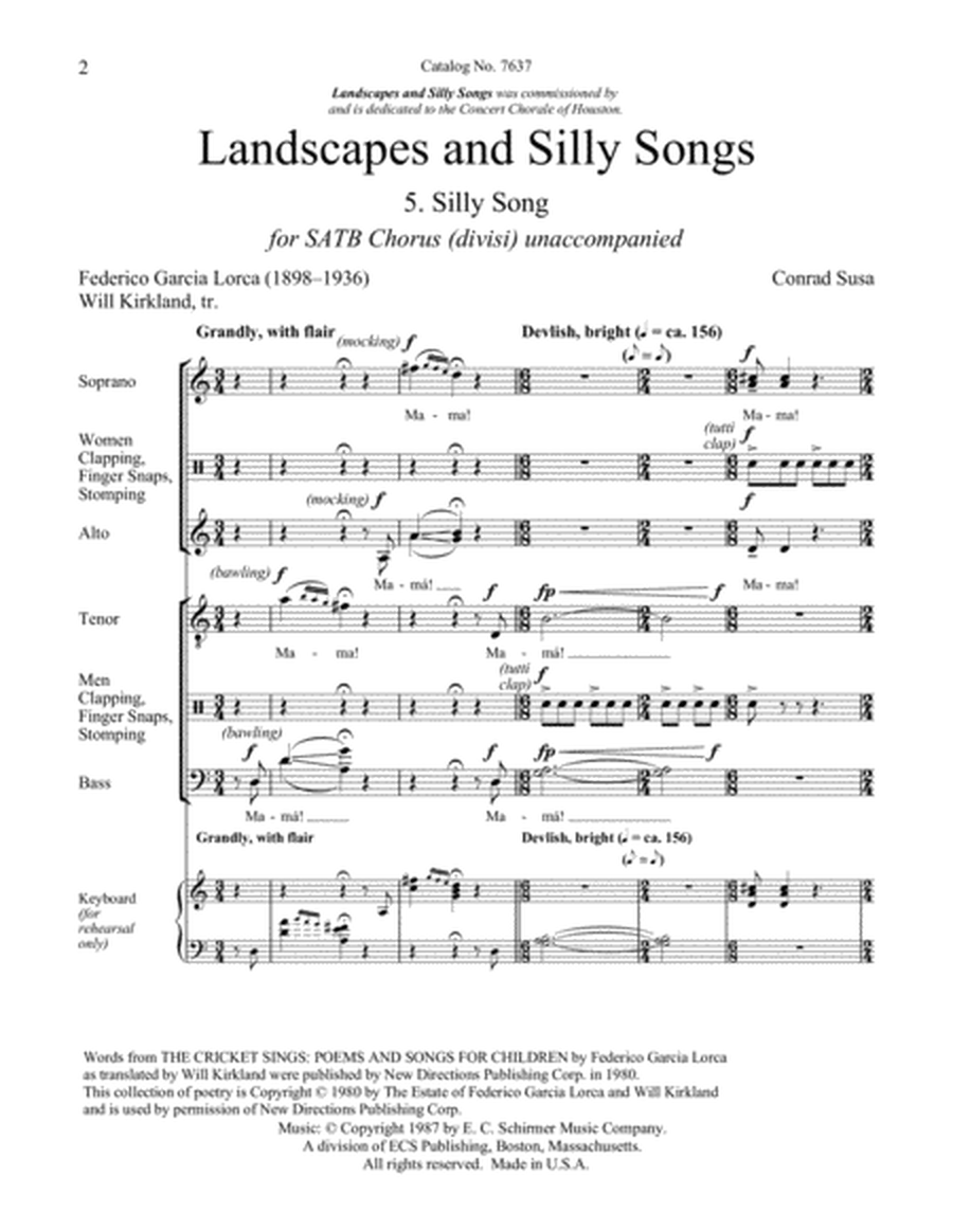 Landscapes and Silly Songs: 5 Silly Song