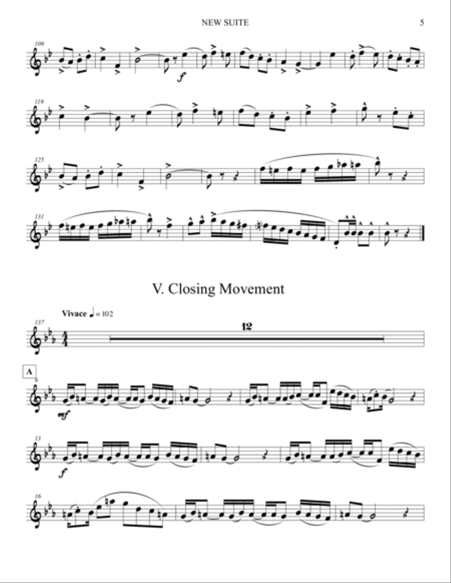 New Suite (Parts) [1] Concert Band scores gallery preview page 5