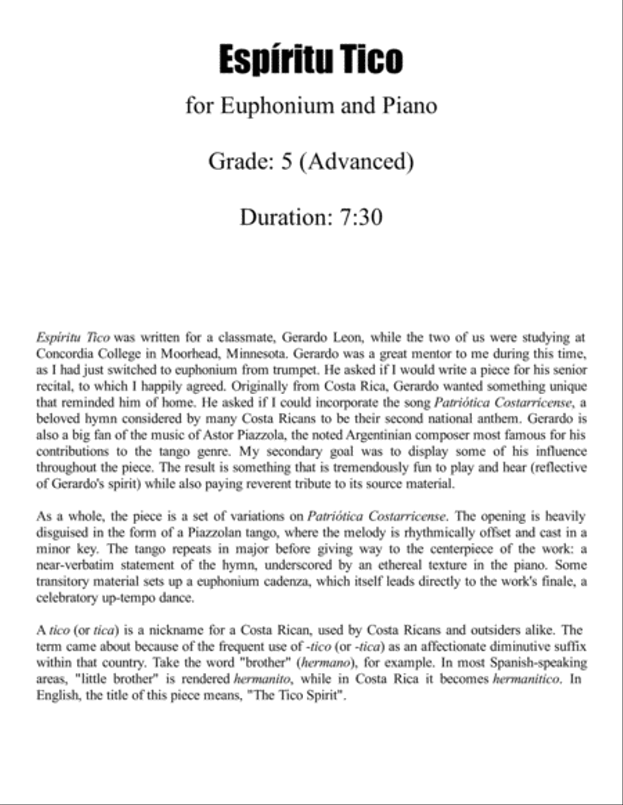 Espíritu Tico Euphonium scores gallery preview page 6