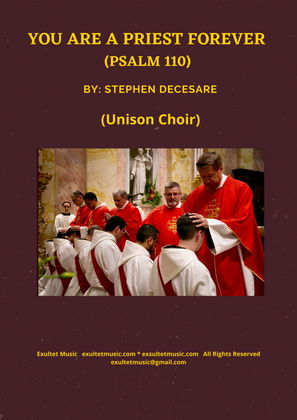You Are A Priest Forever (Psalm 110) (Unison choir)