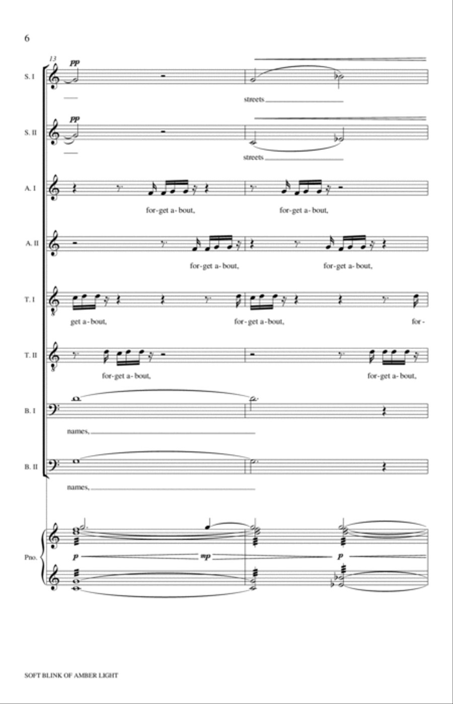 soft blink of amber light 4-Part scores gallery preview page 6