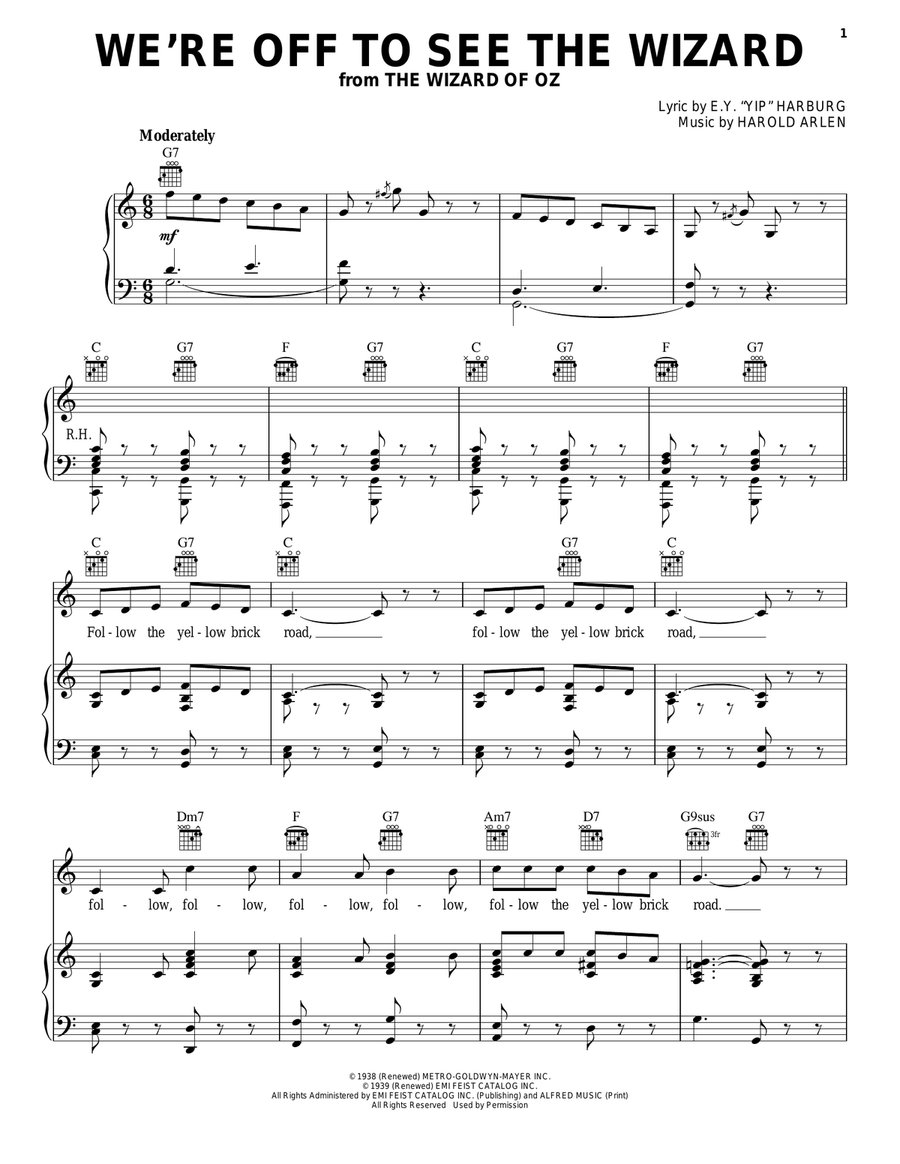 We're Off To See The Wizard Guitar scores gallery preview page 1