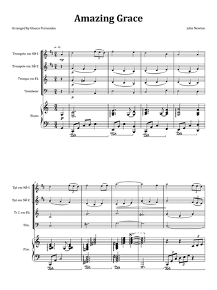 Amazing Grace - Brass Quartet & Piano