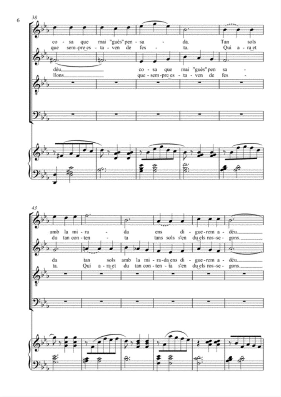 No me sap greu No me sap greu 4-Part scores gallery preview page 6