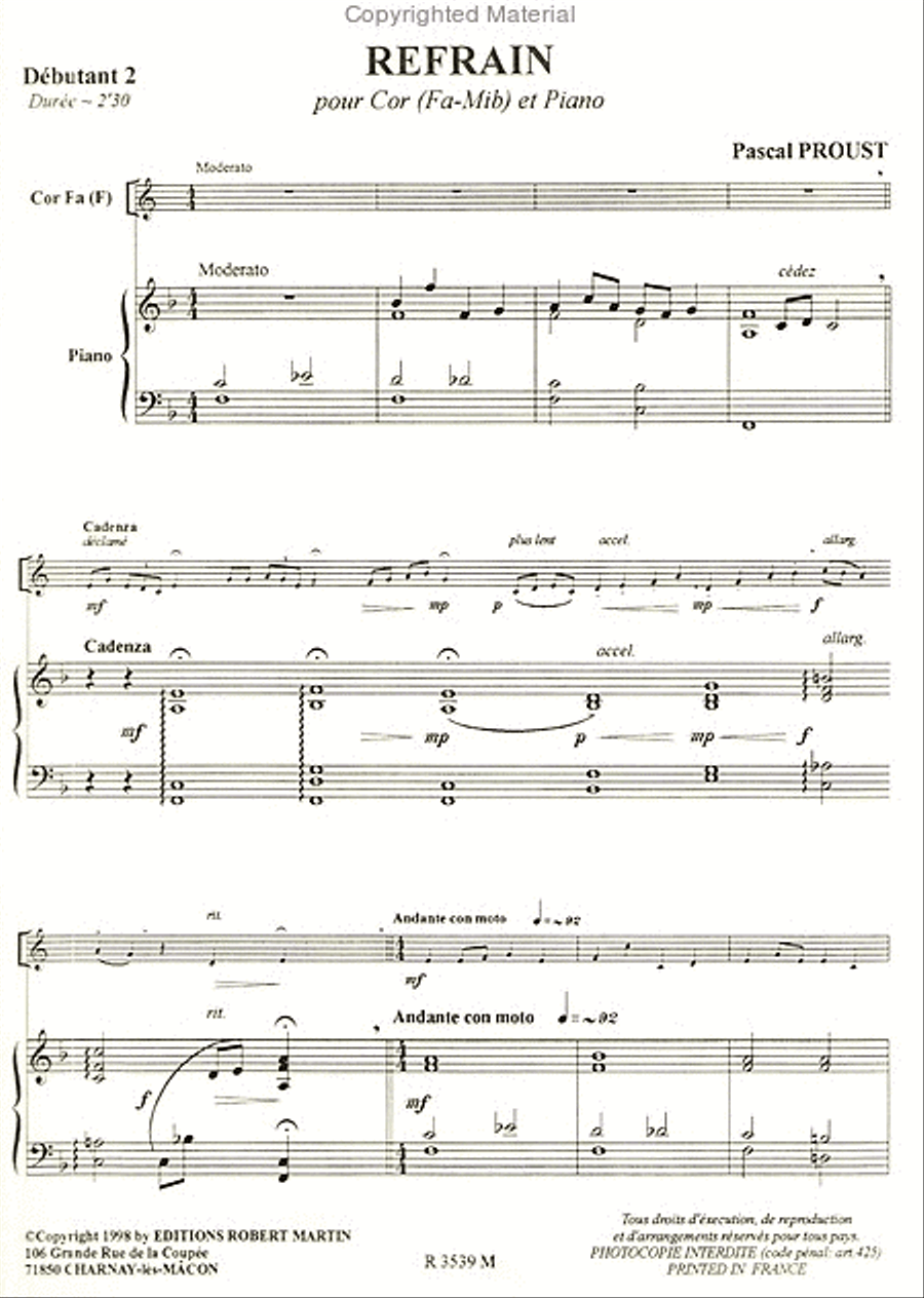 Refrain Horn scores gallery preview page 2