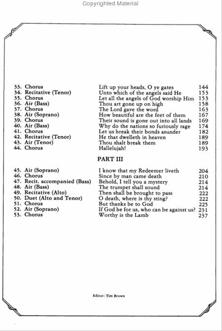 Messiah 4-Part scores gallery preview page 3