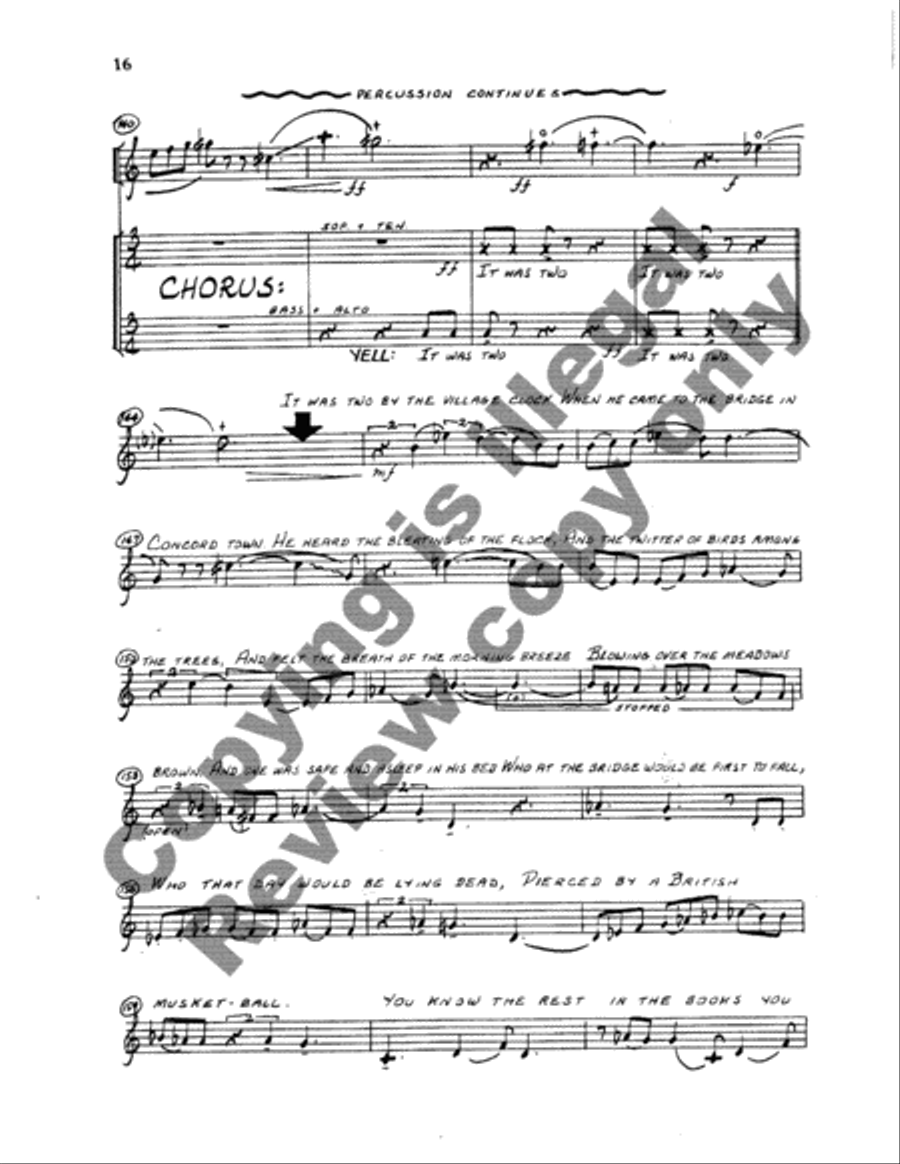 Paul Revere's Ride 4-Part scores gallery preview page 41