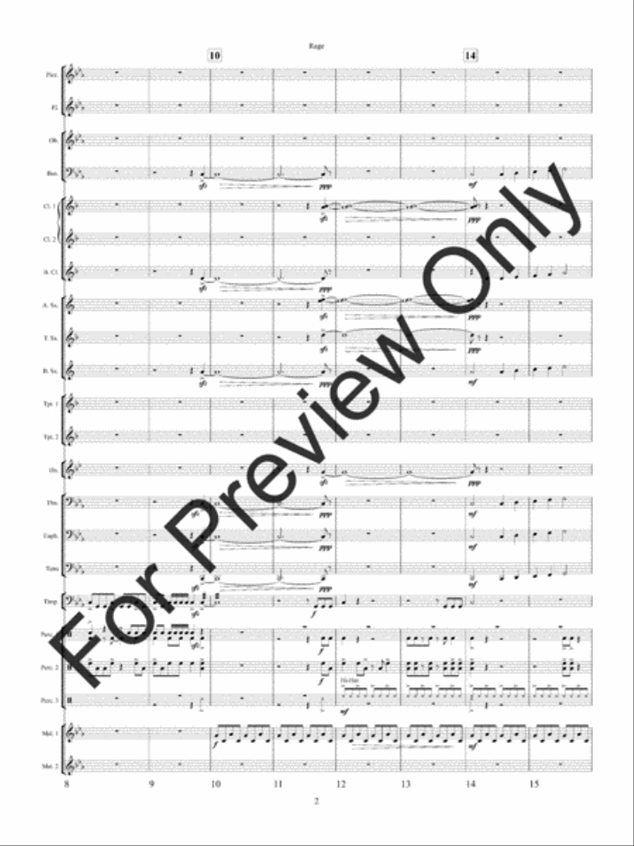 Rage Rage Concert Band scores gallery preview page 5