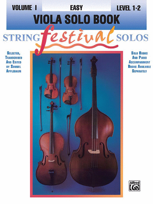 Book cover for String Festival Solos, Volume 1