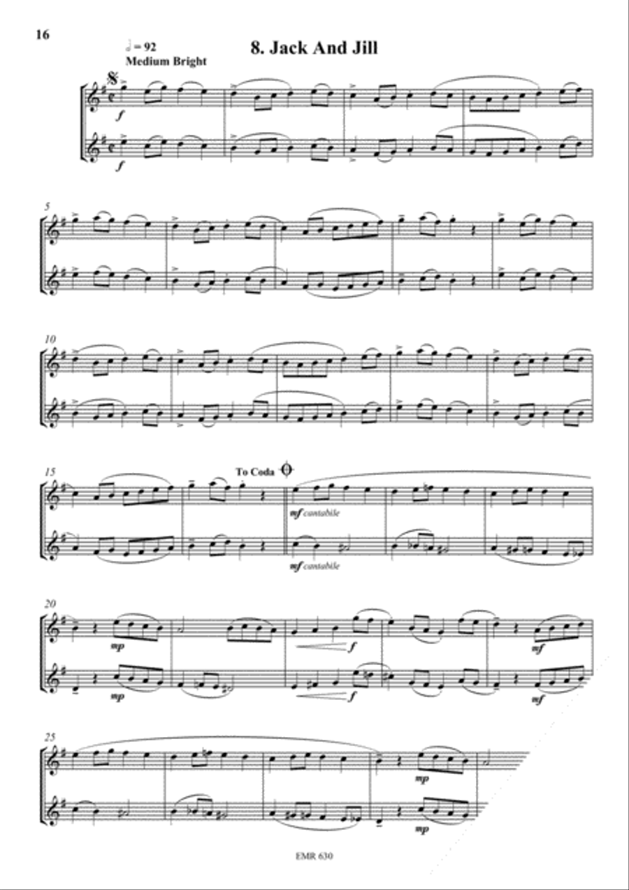 8 Happy Pieces Trombone Duet scores gallery preview page 10