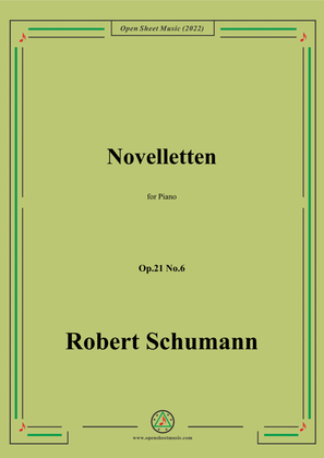 Book cover for Schumann-Novelletten,Op.21 No.6,for Piano