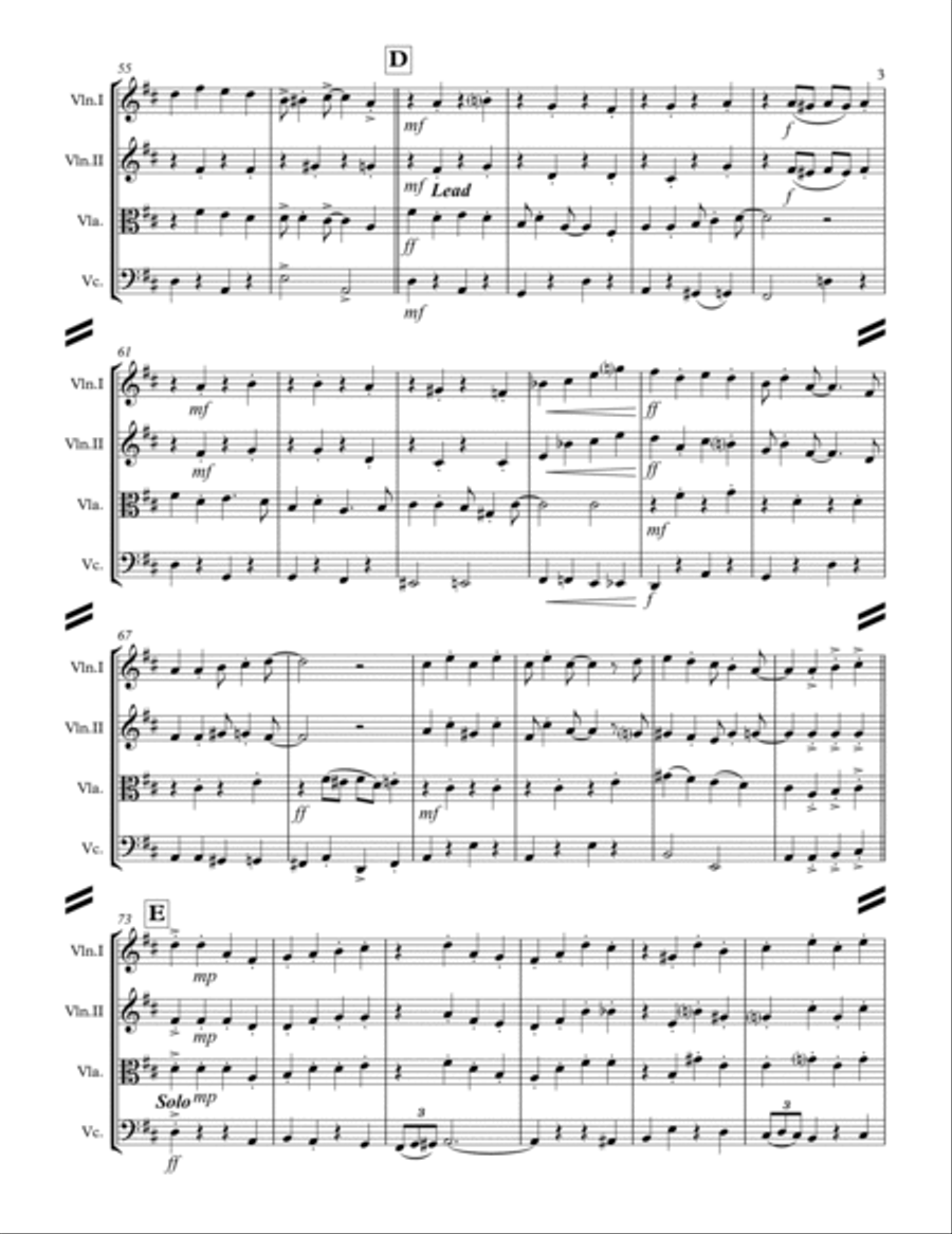 Yes! We Have No Bananas (for String Quartet) String Quartet scores gallery preview page 4