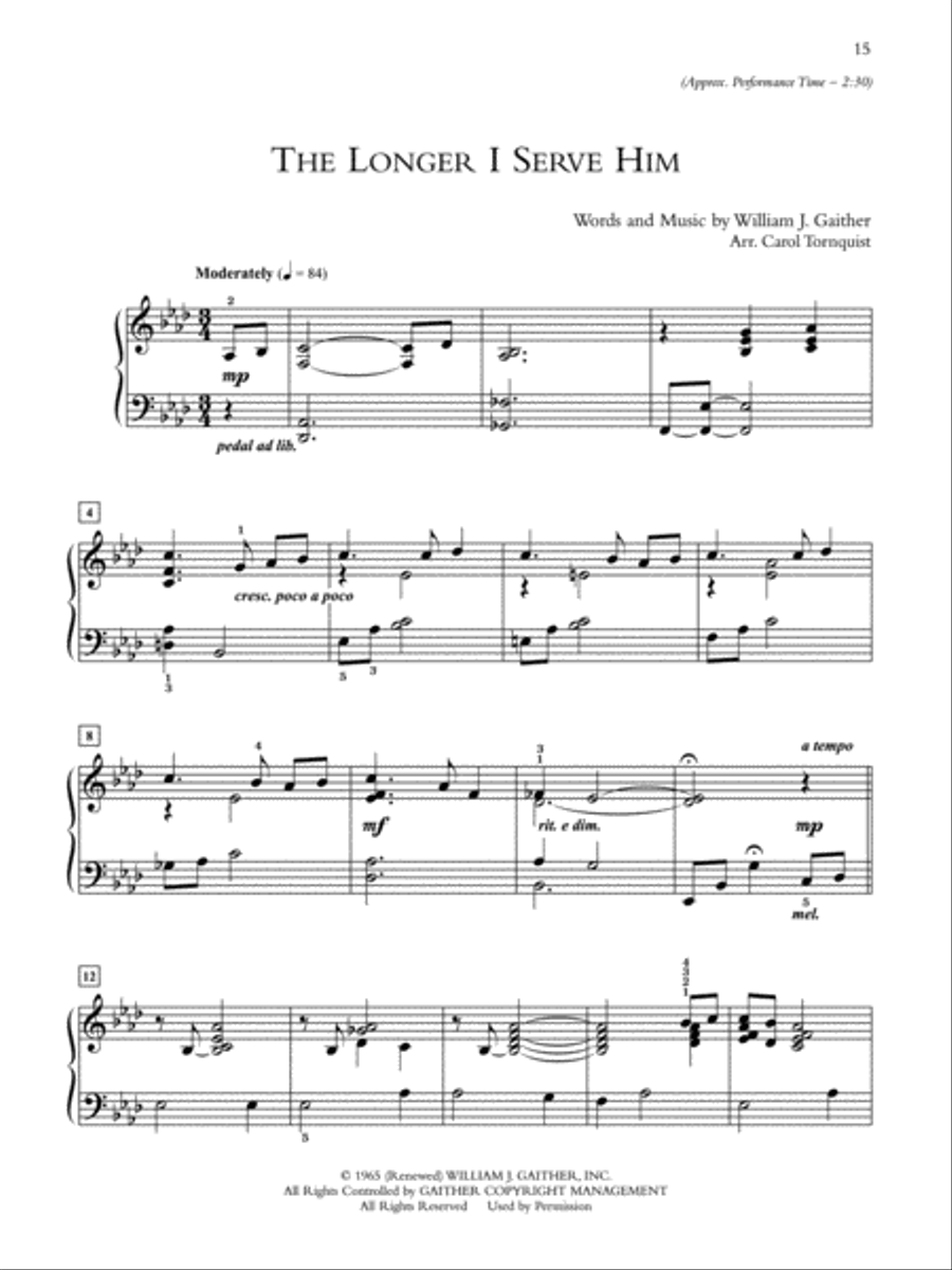 Gaither Gospel Classics Piano Solo scores gallery preview page 8