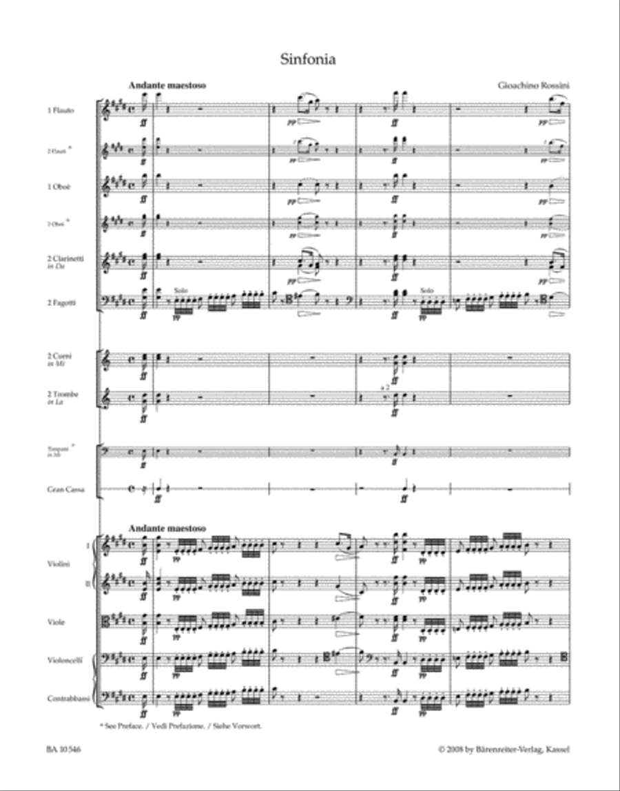 Il barbiere di Siviglia (Der Barbier von Sevilla). Sinfonia (Ouverture) Orchestra scores gallery preview page 2