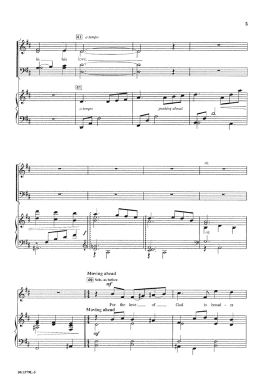 There's a Wideness in God's Mercy 4-Part scores gallery preview page 5