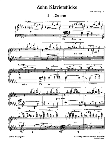 10 Piano Pieces Op. 58