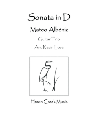 Book cover for Sonata in D (Guitar Trio) - Score and Parts