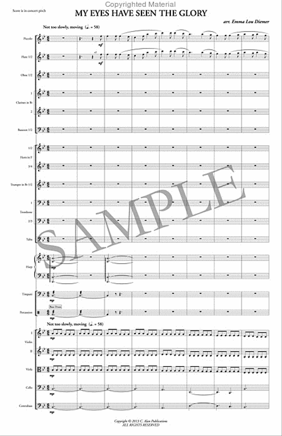 My Eyes Have Seen the Glory (score only) Full Orchestra scores gallery preview page 2