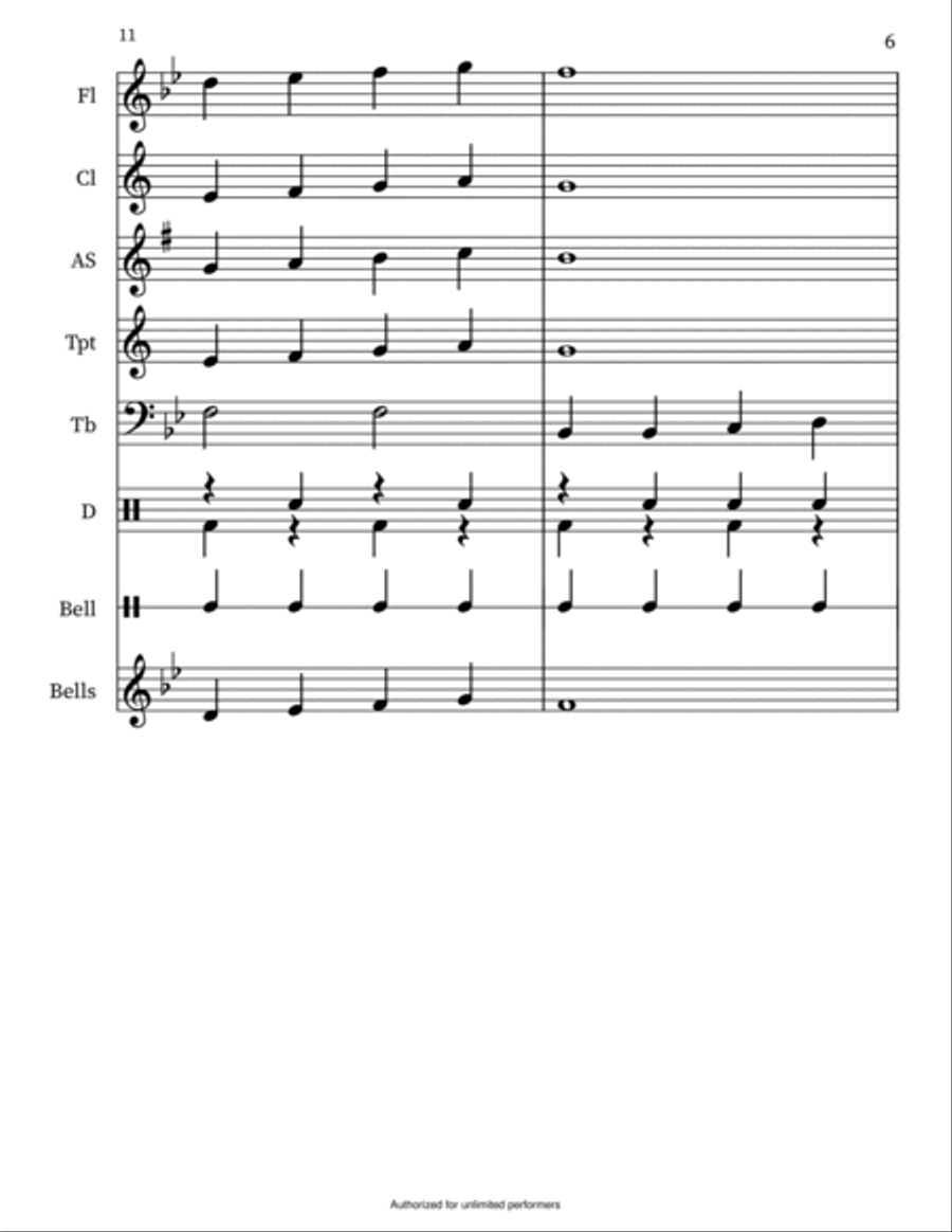 Jolly Old St. Nicholas Concert Band scores gallery preview page 6