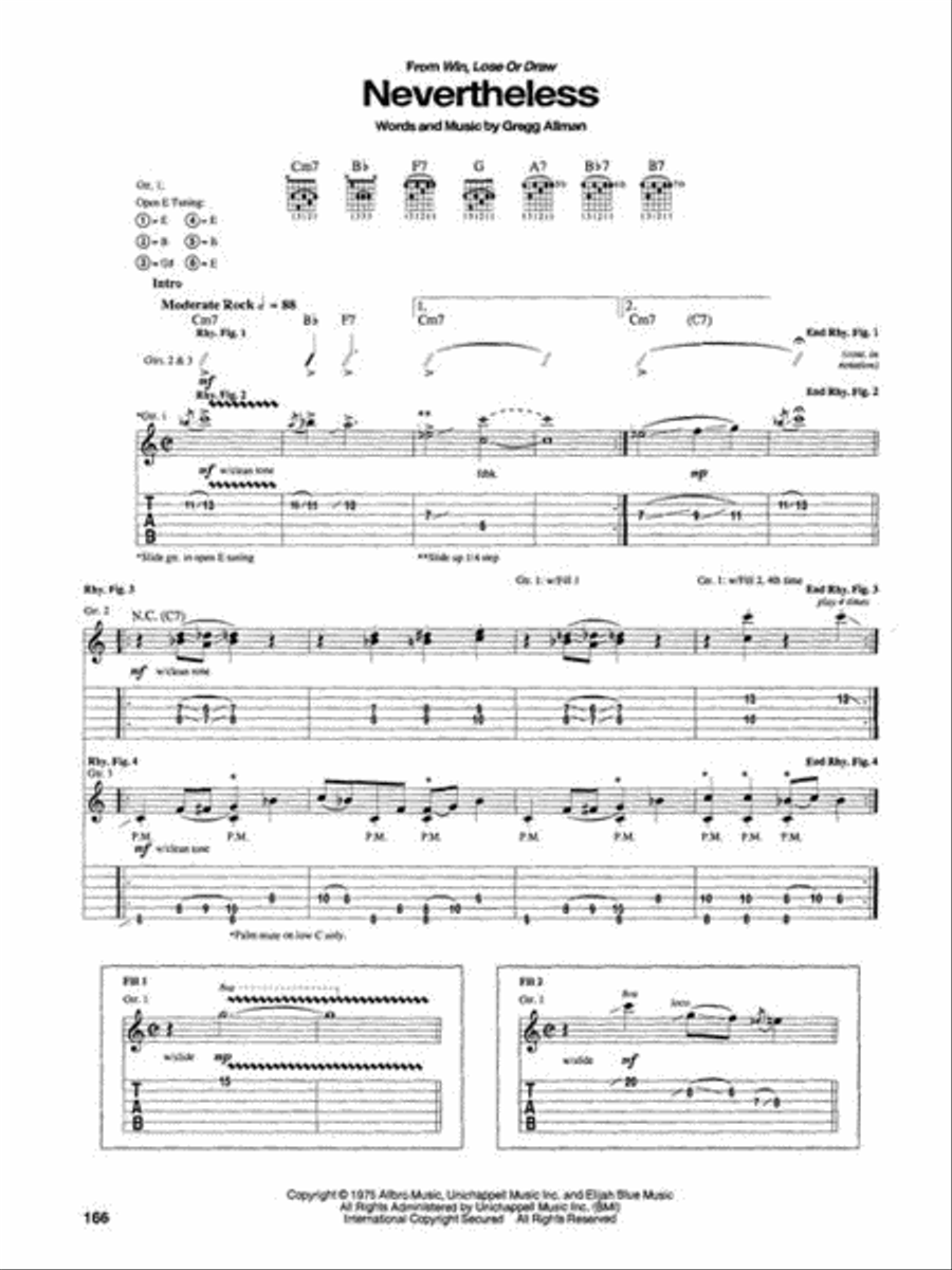 The Allman Brothers Band – The Definitive Collection for Guitar – Volume 2 Electric Guitar scores gallery preview page 6