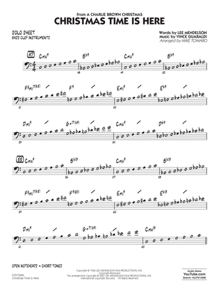 Christmas Time Is Here (arr. Mike Tomaro) - Bass Clef Solo Sheet