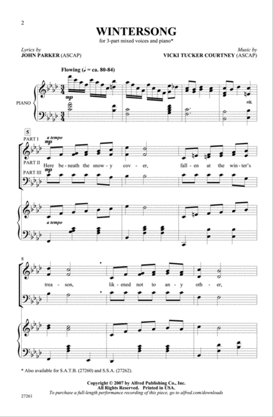 WinterSong WinterSong 3-Part scores gallery preview page 1