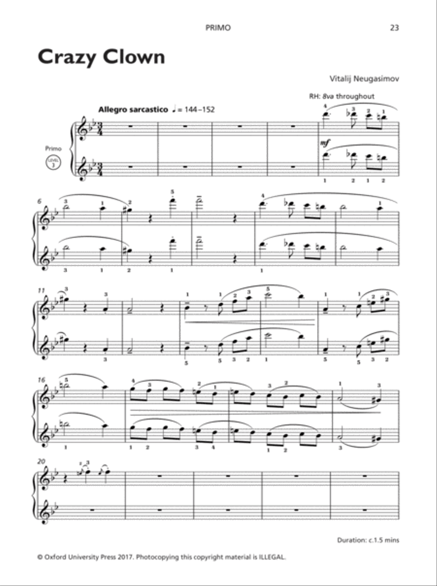 Piano Sketches Duets Book 1 Piano Duet scores gallery preview page 22