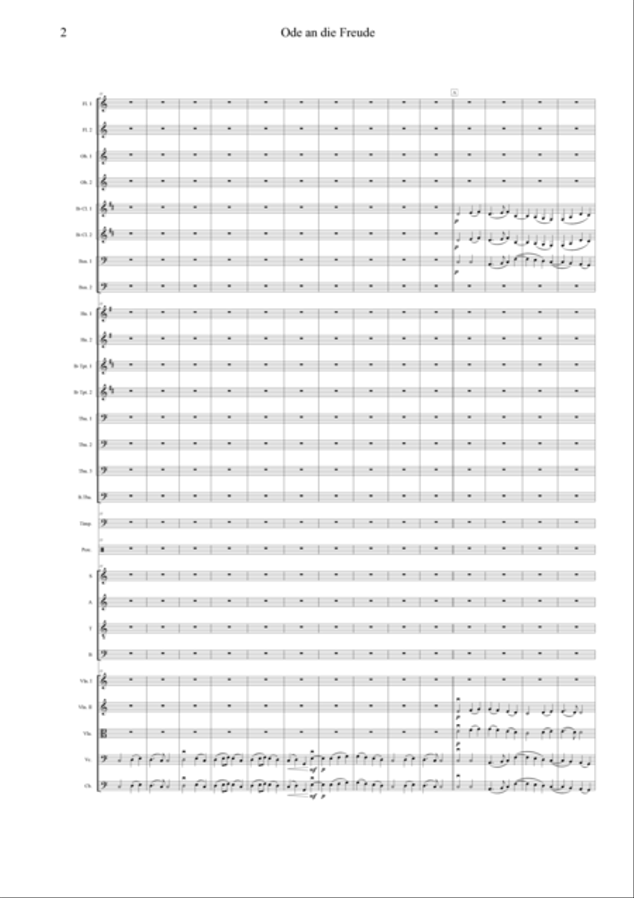 Ode an die Freude Full Orchestra scores gallery preview page 2
