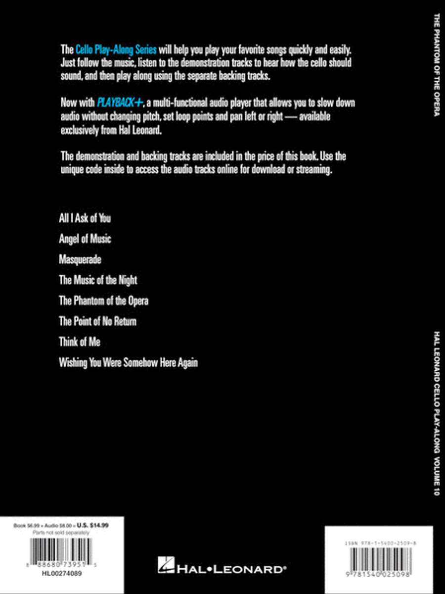 The Phantom of the Opera Cello scores gallery preview page 6