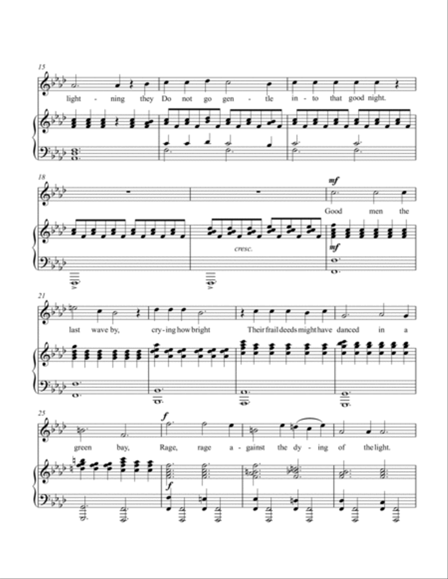 Do Not Go Gentle Into That Good Night Voice scores gallery preview page 3