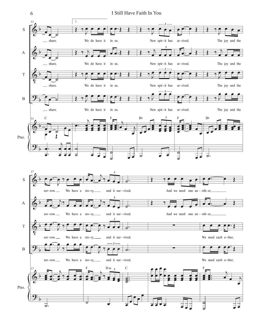 I Still Have Faith In You 4-Part scores gallery preview page 6