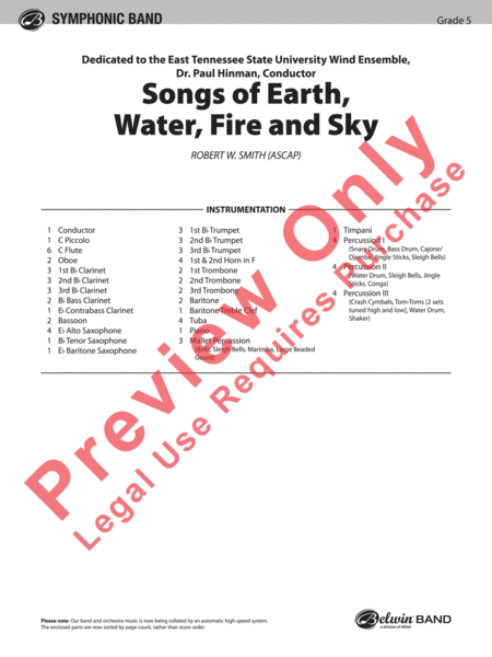 Songs of Earth, Water, Fire, and Sky image number null