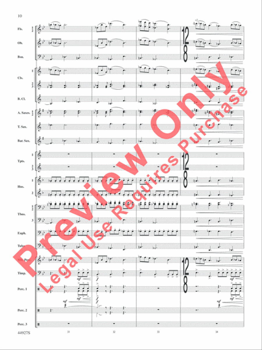 At the Movies with John Williams Concert Band scores gallery preview page 35
