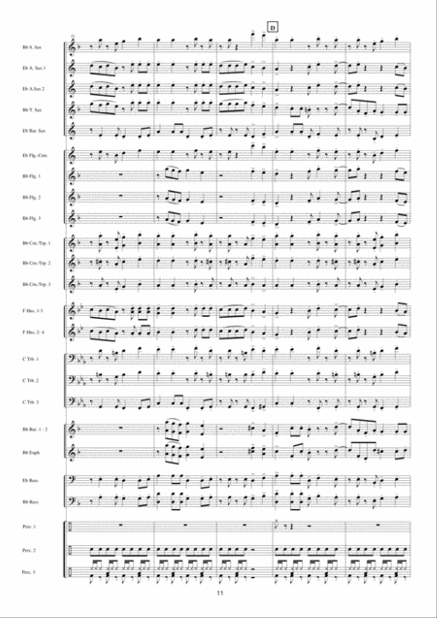 Let's Get Loud Let's Get Loud Fanfare Band scores gallery preview page 12